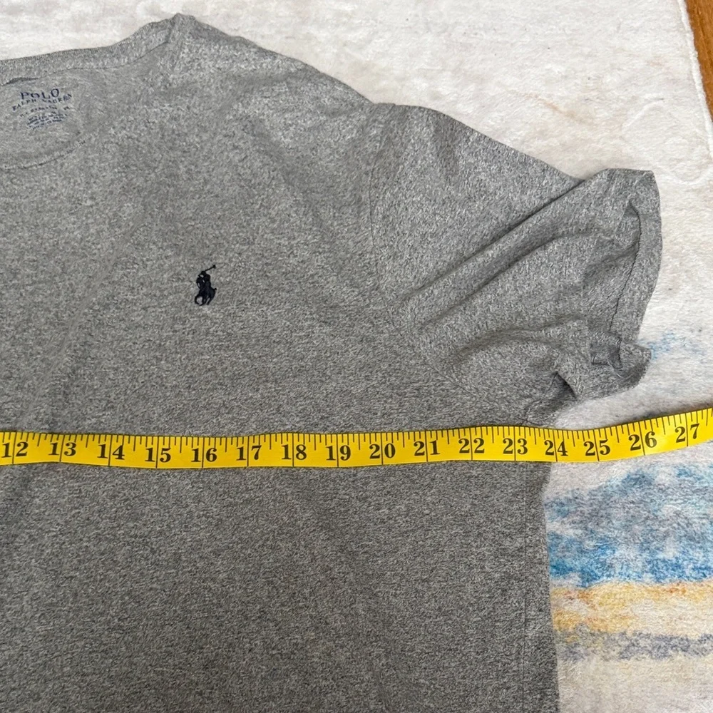 (144)Polo by Ralph Lauren Men's Gray Short Sleeve Tee
